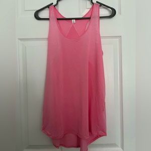 Pink lululemon flowy tank top size 6